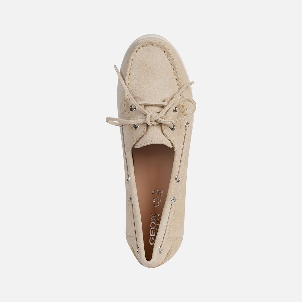 Geox Loafers Beige Genova - Geox Womens Shoes - OFWJEX097